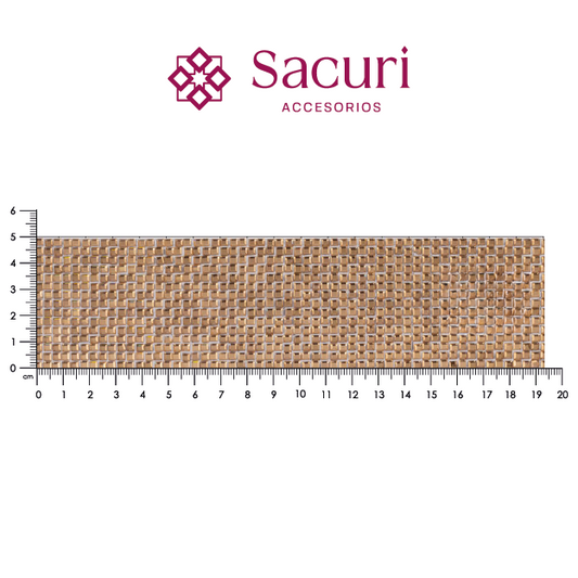 Hoja de cristal cuadro 3x3 mm dorada P347HC