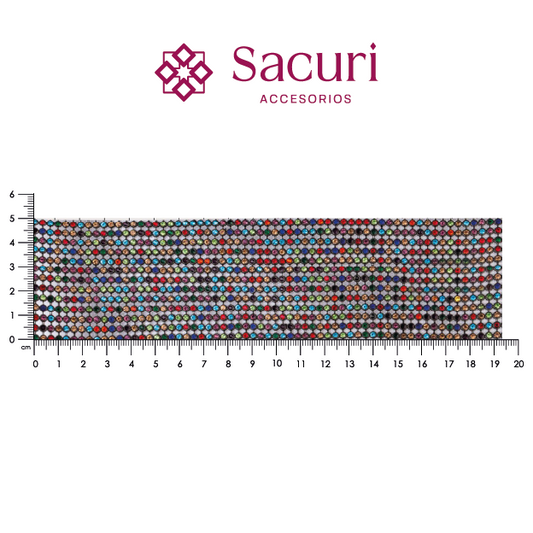 Malla cadena 3 mm negro+multicolor (45x120) P356HC