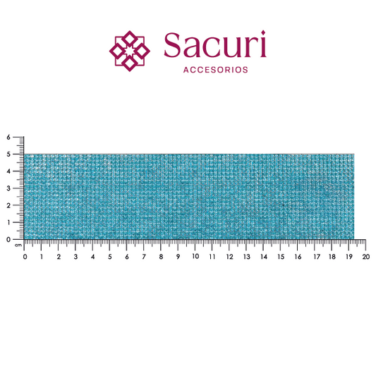 Hoja de cristal 2 mm azul aqua (24x40) P358HC