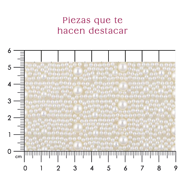 Hoja de perlas beige 6 mm, 4 mm Y caviar 2 mm (24x40) P377HC