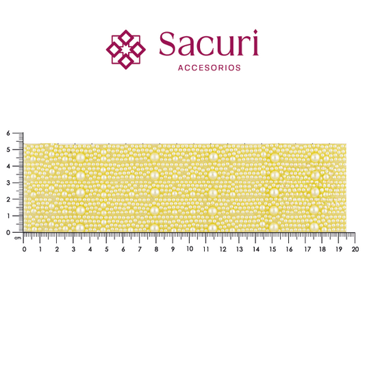Hoja de perlas amarillo 6 mm, 4 mm Y caviar 2 mm (24x40) P380HC
