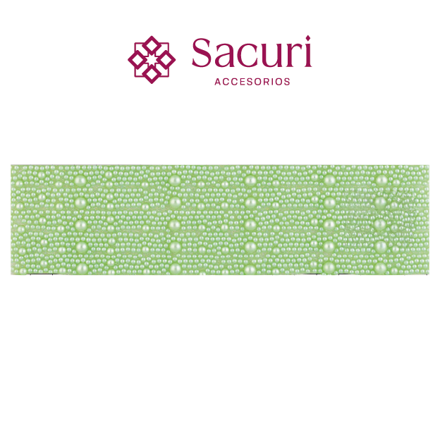 Hoja de perlas verde 6 mm, 4 mm Y caviar 2 mm (24x40) P382HC