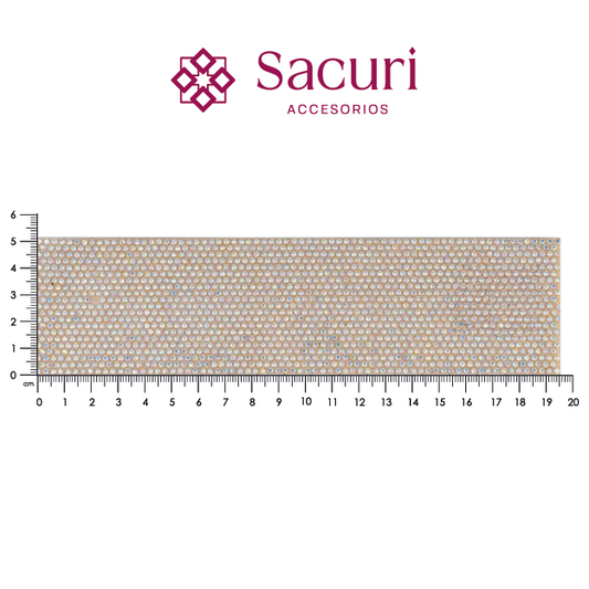 Hoja de cristal 2mm AB + caviar. P406HC