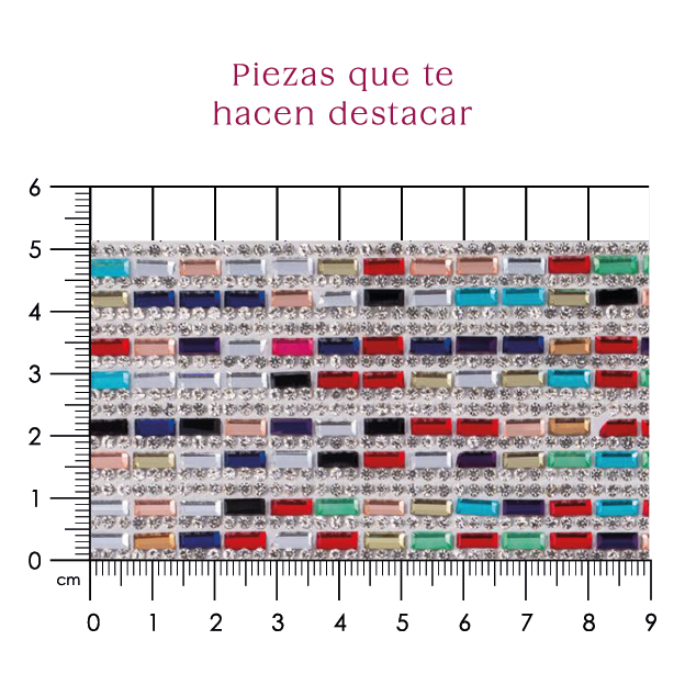 Hoja cristal rectangulo 6x2 multi. P410HC