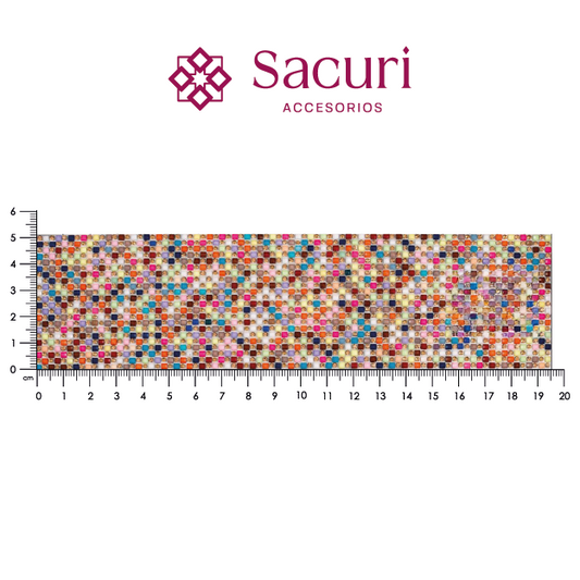 Hoja acrílico 2x2 multi + cristal 2mm oro. P430HC