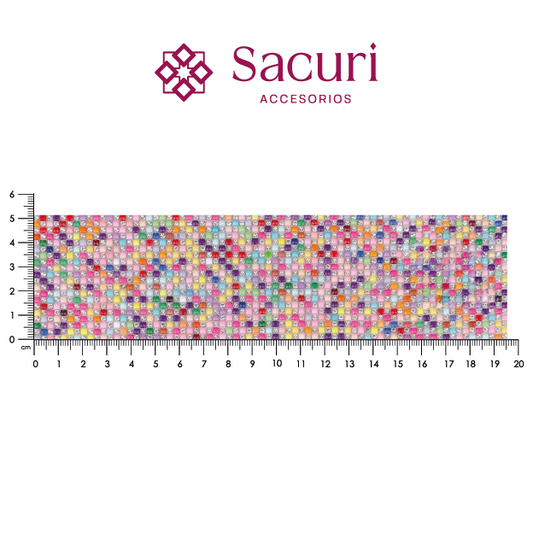 Hoja acrílico 2x2 multi + cristal 2mm plata. P431HC