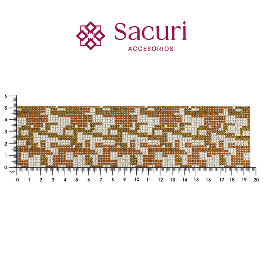 Lámina cristal 2mm golden plata topaz. P434HC