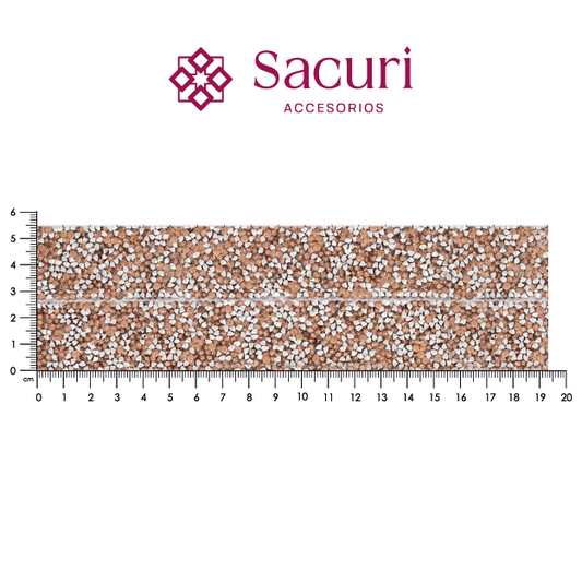 Lámina acrílico 24x40 tiras oro rosa tiras 30mm P449HC