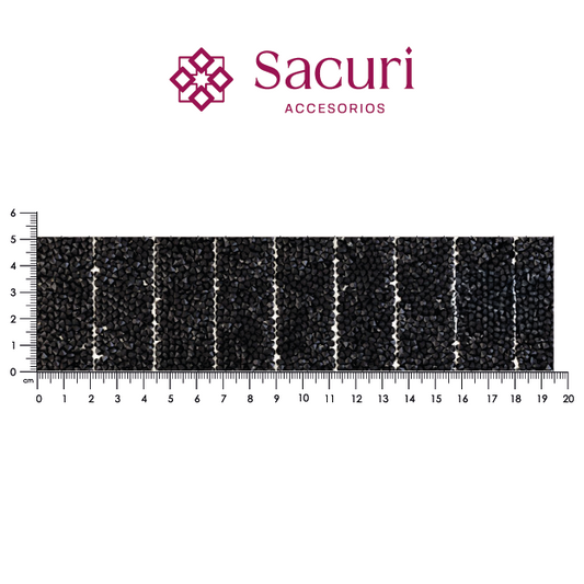 Lámina acrílico tiras negra tiras 20mm. P450HC