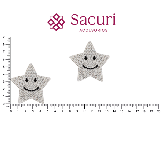 Parche estrella 5.5mm happy face P477HC
