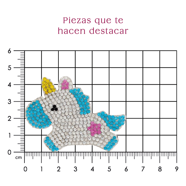 Parche unicornio 60x45 cristal 2mm P479HC