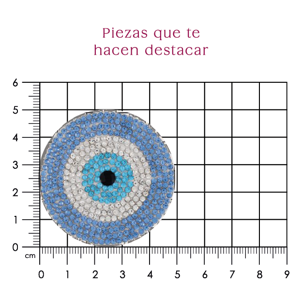 Parche ojo turco 50mm cristal 2mm P481HC