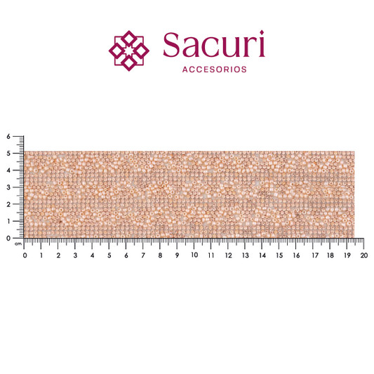 Lámina cristal 2mm LP + chaquira LP olas. P499HC