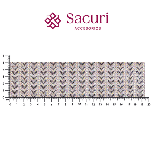 Lámina cristal 2mm FISH AB + hematite. P503HC