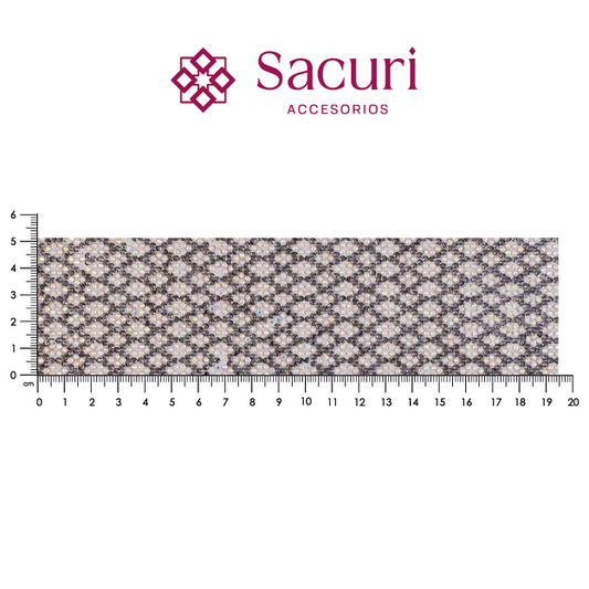 Lámina cristal 2mm W AB + hematite. P504HC