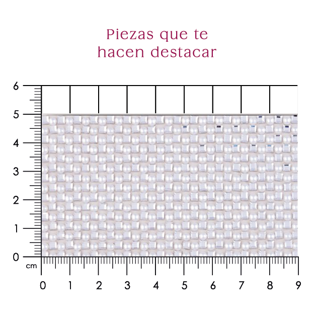 Lámina cuadro 2x2 plata + perla blanca. P505HC