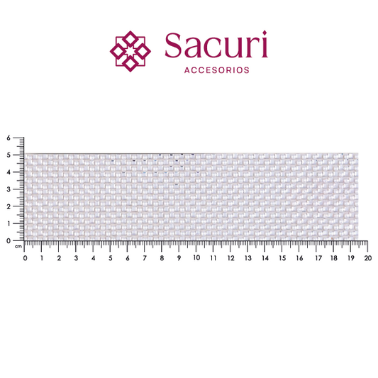 Lámina cuadro 2x2 plata + perla blanca. P505HC