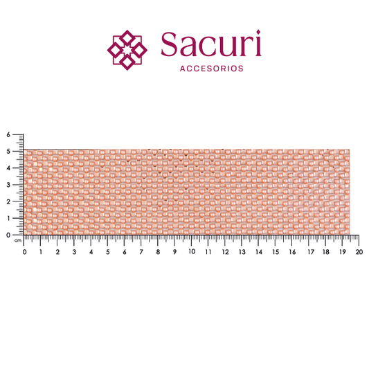 Lámina cuadro 2x2 plata + perla rosa. P507HC