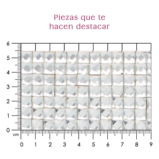 Hoja de cristal cuadrado 8mm (24X40cms) P70HC