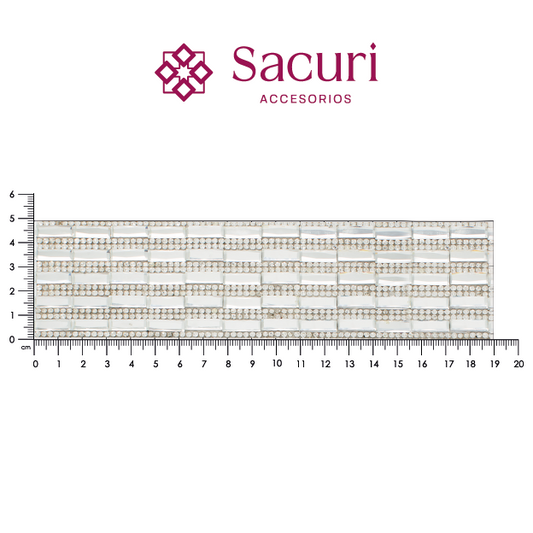 Hoja de cristal rectángulo 5x15 (24X40cms) P76HC