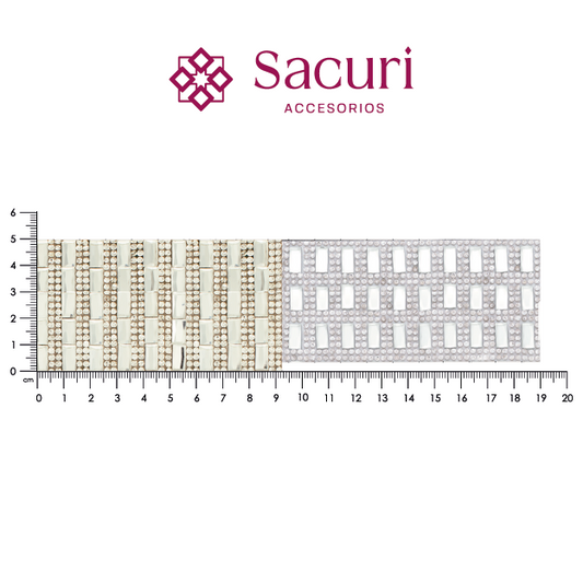 Hoja de cristal rectángulo 5x10 (24X40cms) P77HC