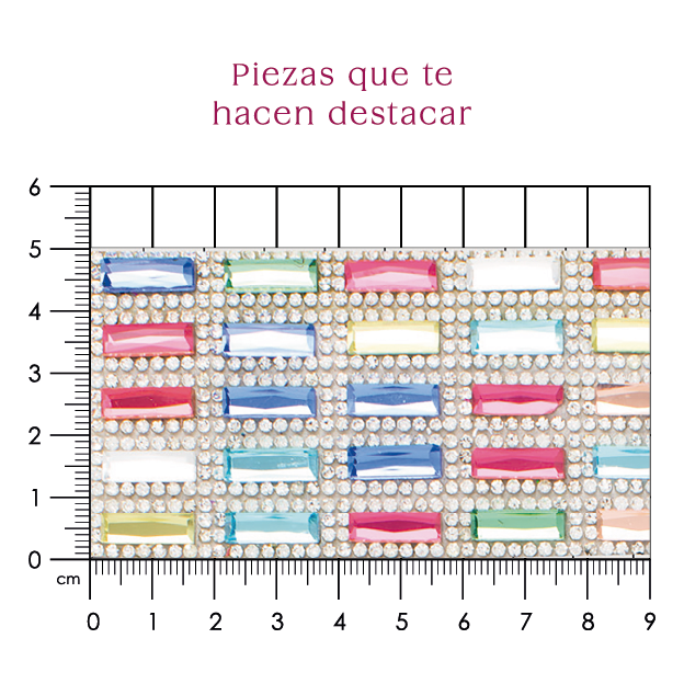 Hoja de crital rectangulo 5x15 Colores P94HC