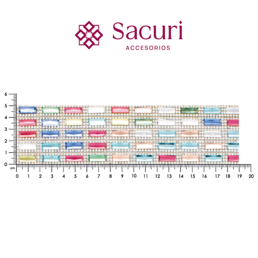 Hoja de crital rectangulo 5x15 Colores P94HC