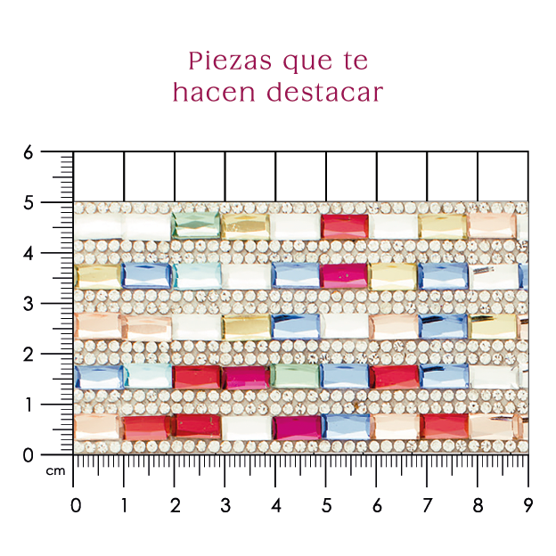 Hoja de crital rectangulo 5x10 Cristal P96HC