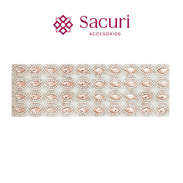 Hoja de cristal almendra 6x11 cristal+LT peach (24x40) P101HC