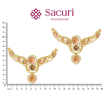 Suaje cristal Y 75x110 golden (Par) P102HC