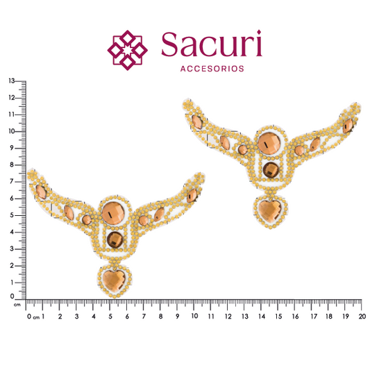 Suaje cristal Y 75x110 golden (Par) P102HC