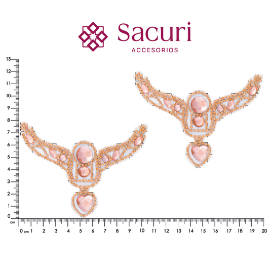 Suaje cristal Y 75x110 LT peach (Par) P103HC