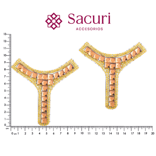 Suaje cristal Y 95x100 golden (Par) P105HC