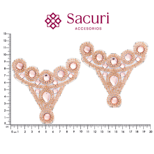 Suaje cristal Y 85x90 LT peach (Par) P109HC