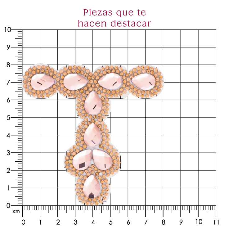 Suaje cristal Y 80x80 LT peach (Par) P112HC