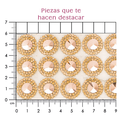 Suaje cristal redondo LT peach 18 mm (24x40) P116HC