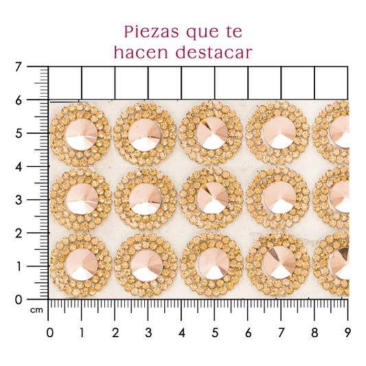 Suaje cristal redondo LT peach 18 mm (24x40) P116HC