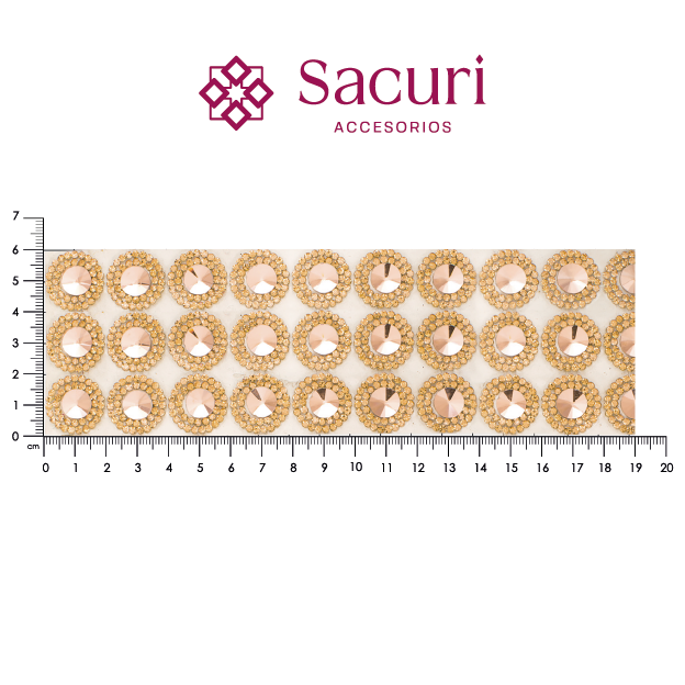 Suaje cristal redondo LT peach 18 mm (24x40) P116HC