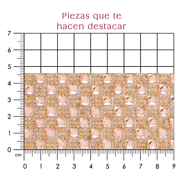 Hoja de cristal cuadro 6 mm LT peach (24x40) P117HC