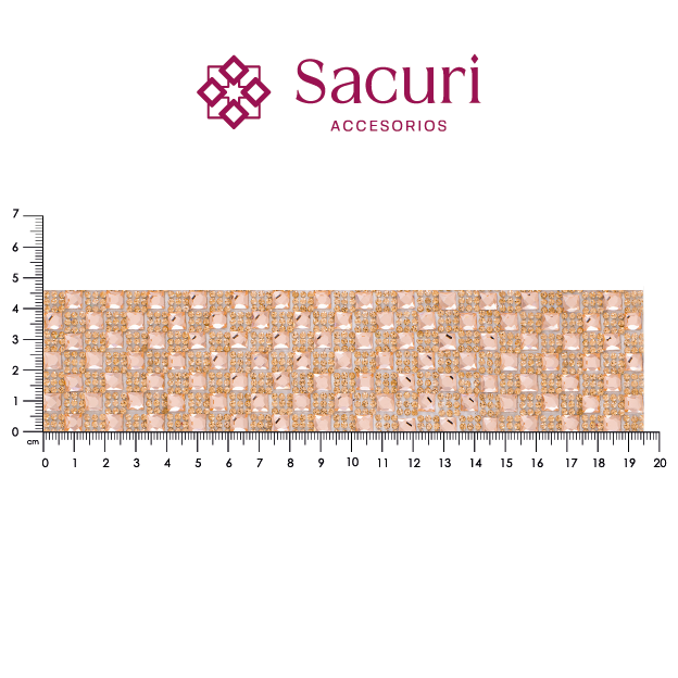 Hoja de cristal cuadro 6 mm LT peach (24x40) P117HC