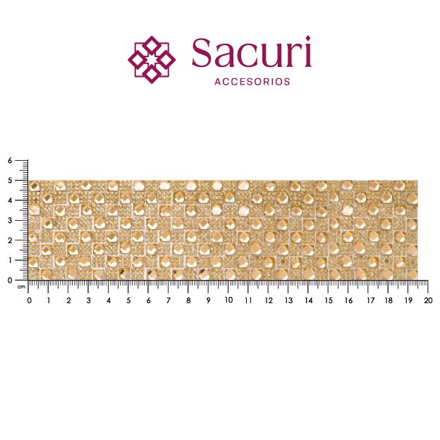 Hoja de cristal cuadro 6 mm golden (24x40) P118HC