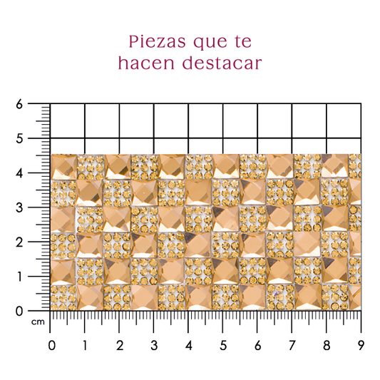 Hoja de cristal cuadro 8 mm golden (24x40) P120HC