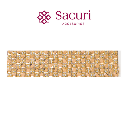 Hoja de cristal cuadro 8 mm golden (24x40) P120HC