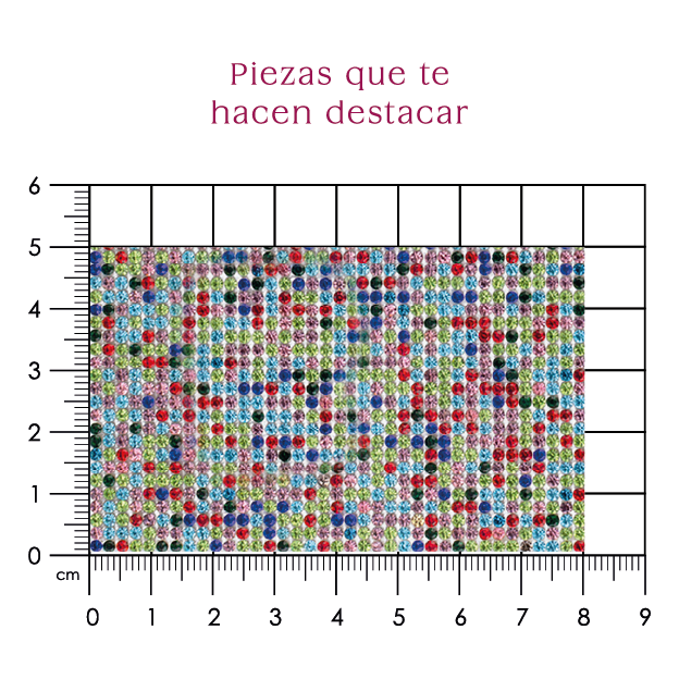 Hoja de cristal 2 mm multicolor (24x40) P121HC