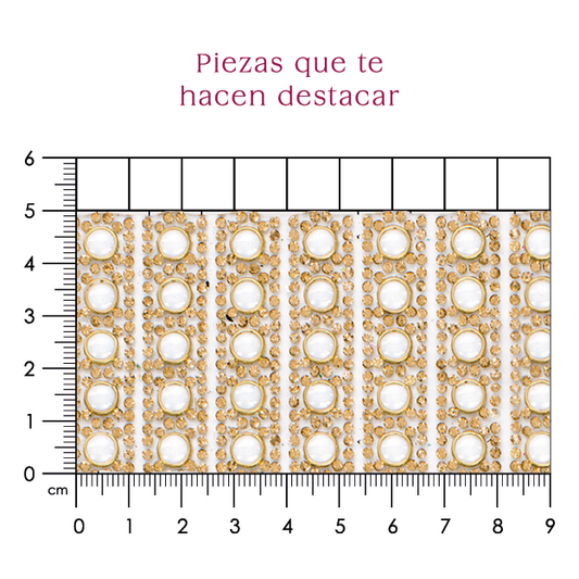 Hoja de cristal 2mm con ceramica 6mm golden P122HC