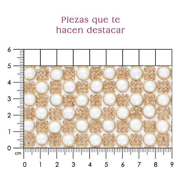 Hoja de cristal 2mm con ceramica 8mm golden P127HC