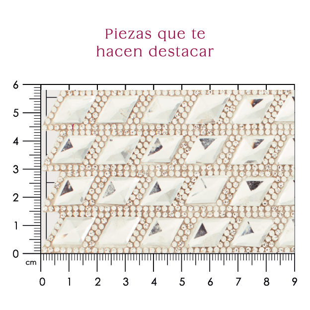 Hoja de cristal rombo 10x17 (24x40) P128HC