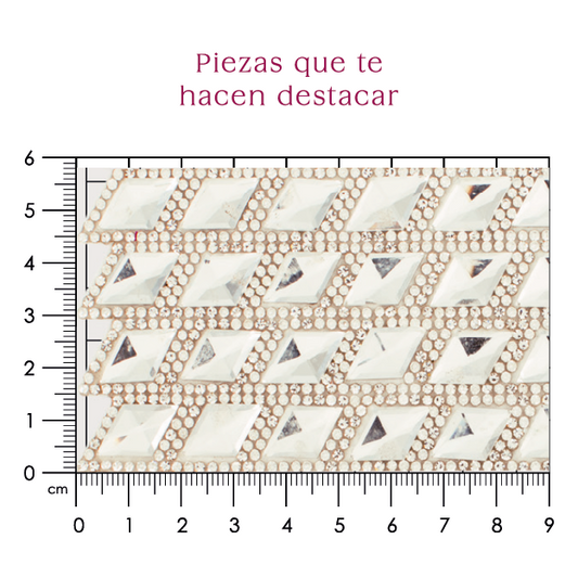 Hoja de cristal rombo 10x17 (24x40) P128HC