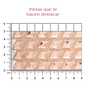 Hoja de cristal rombo 10x17 LT peach (24x40) P129HC