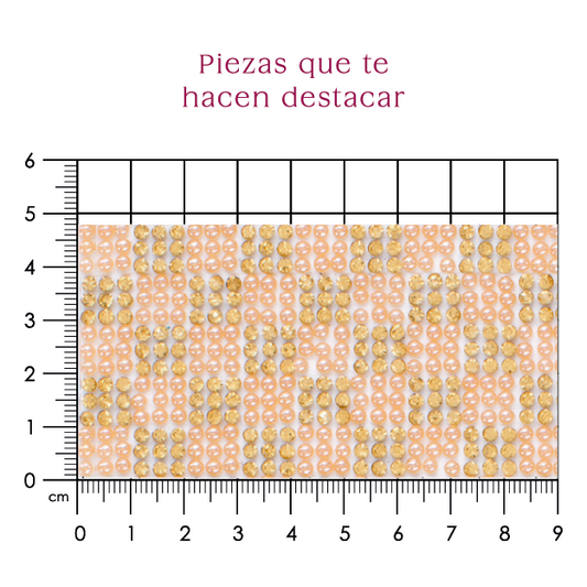 Hoja de cristal 9x9 ceramica café+golden (24x40) P136HC